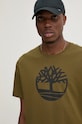 Timberland tricou din bumbac verde TB0A2C2R3021