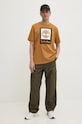 Bavlněné tričko Timberland TB0A5QS2P471 hnědá AW24