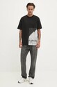 Karl Lagerfeld Jeans tricou din bumbac 246D1701 negru AW24