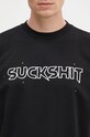 Βαμβακερό μπλουζάκι Aries Suckshit SS Tee μαύρο AR6003202
