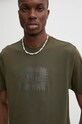 Bavlněné tričko C.P. Company zelená 17CMTS029A005100W