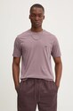 Хлопковая футболка C.P. Company фиолетовой 17CMTS031A005100W