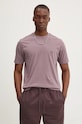 Хлопковая футболка C.P. Company фиолетовой 17CMTS031A005100W