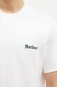 Barbour t-shirt in cotone Bowery OS Graphic bianco MTS1338