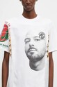 Majica kratkih rukava Marine Serre Regenerated Graphic T-Shirts Regular Fit T-Shirt MTT080A.UJER0003 bijela