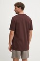 Βαμβακερό μπλουζάκι adidas Originals IX9610 καφέ AW24