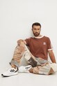 adidas Originals pamut póló IZ3071 barna