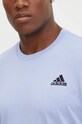 adidas tricou din bumbac Essentials IX0122 albastru