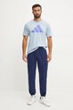 Бавовняна футболка adidas IX6567 блакитний AW24