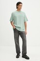 Хлопковая футболка Drôle de Monsieur Le T-Shirt Slogan Classique E.TS202.CO002.WG бирюзовый AW24