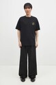 Drôle de Monsieur tricou din bumbac Le T-Shirt D Raisin E.TS213.CO002.BL negru