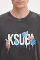 KSUBI tricou din bumbac Graff Rose Kash gri MPF24TE024