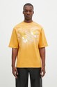 A-COLD-WALL* tricou din bumbac Schematic print galben ACWMTS198