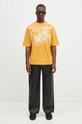 A-COLD-WALL* tricou din bumbac Schematic ACWMTS198 galben