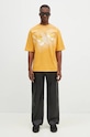 Бавовняна футболка A-COLD-WALL* Schematic ACWMTS198 жовтий