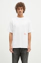 Oblečenie Bavlnené tričko Barbour Bayard OS Graphic MTS1337 biela