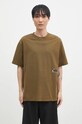 Îmbrăcăminte Barbour tricou din bumbac Leonard OS Graphic MTS1353 verde