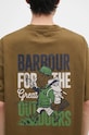 Barbour t-shirt in cotone Leonard OS Graphic verde MTS1353