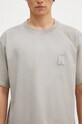 Бавовняна футболка Norse Projects Simon Loose Organic Heavy Jersey N Patch сірий N01.0667.1071