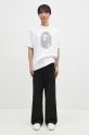 A Bathing Ape t-shirt in cotone LUX SPORT PATTERN APE HEAD RELAXED FIT TEE 1K80110322 bianco