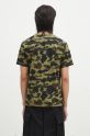 Ρούχα Βαμβακερό μπλουζάκι A Bathing Ape 1ST CAMO ONE POINT TEE 1K80109006 πράσινο