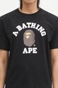 A Bathing Ape cotton t-shirt COLLEGE TEE black 1K80110001