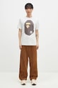 Bavlněné tričko A Bathing Ape BIG APE HEAD TEE 1K80110002 šedá