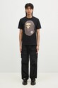 Βαμβακερό μπλουζάκι A Bathing Ape BIG APE HEAD TEE 1K80110002 μαύρο