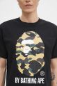 Bavlnené tričko A Bathing Ape 1ST CAMO BY BATHING APE TEE čierna 1K80110012