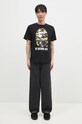 Βαμβακερό μπλουζάκι A Bathing Ape 1ST CAMO BY BATHING APE TEE 1K80110012 μαύρο