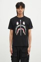 A Bathing Ape t-shirt bawełniany 1ST CAMO SHARK TEE nadruk czarny 1K80110013
