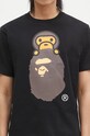 A Bathing Ape cotton t-shirt MILO ON APE HEAD TEE 2K80110002 black