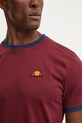Bavlněné tričko Ellesse FERDORINI SHR12637 burgundské