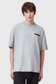 Βαμβακερό μπλουζάκι AllSaints REDACT SS CREW γκρί M002PC