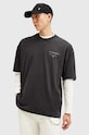 Хлопковая футболка AllSaints REDACT SS CREW M002PC чёрный