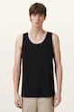AllSaints top din bumbac EDWARDS VEST uni negru M008JB
