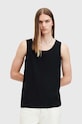 Бавовняний топ AllSaints EDWARDS VEST бавовна чорний M008JB