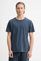 Bavlněné tričko AllSaints BODEGA SS CREW hladký námořnická modř M026JB