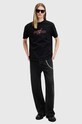 Хлопковая футболка AllSaints BEREFT SS CREW M030PB чёрный