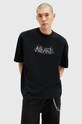 AllSaints t-shirt bawełniany STERNUM SS CREW nadruk czarny M040PB
