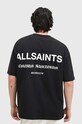 AllSaints t-shirt bawełniany SANCTUM SS CREW M068PB czarny SS25
