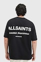 AllSaints t-shirt in cotone SANCTUM SS CREW M068PB nero SS25