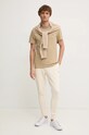Lacoste t-shirt TH8174 brązowy AW24