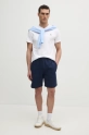 Lacoste t-shirt bawełniany TH5077 biały AW24