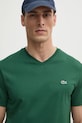 Хлопковая футболка Lacoste зелёный TH5077