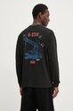 G-Star longsleeve din bumbac negru D25091.C336
