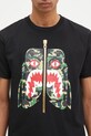 Βαμβακερό μπλουζάκι A Bathing Ape Abc Camo Tiger μαύρο 1K80110008