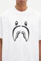 Βαμβακερό μπλουζάκι A Bathing Ape Shark Tee #1 λευκό 1K70110311