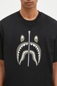 A Bathing Ape cotton t-shirt Shark Tee #2 black 1K70110312