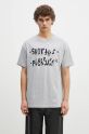 PLEASURES t-shirt in cotone F Me regolare grigio P24F021